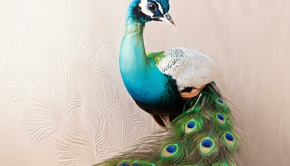 ai generative of hyper realistic of a very beautiful peacock