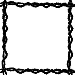 simple frame of two intertwined thorns