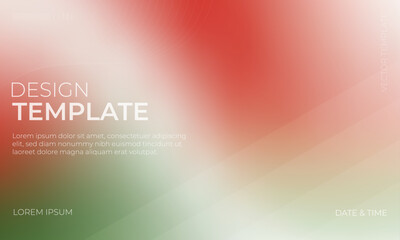 Elegant Vector Gradient grainy texture in red green and white tones