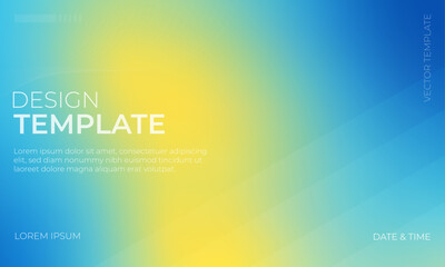 Vector Gradient Grainy Texture Background in Blue and Yellow - obrazy, fototapety, plakaty