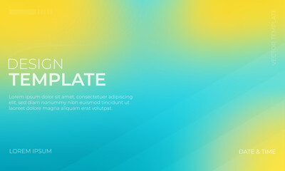 Modern Vector Gradient Grainy Texture in Yellow Cyan and Turquoise Tints