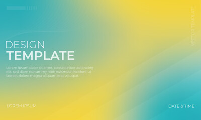 Turquoise Yellow and Teal Vector Gradient with Grainy Texture