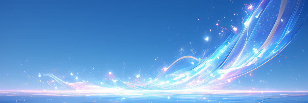 Abstract light and wave curve background image for banner. Fantasy background concept.