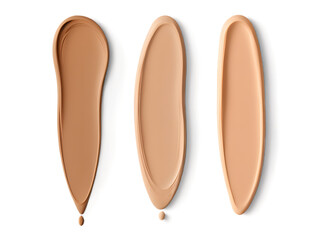 Various liquid foundation swirls .Cosmetic products for makeup and skin care