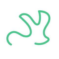 Green squiggle lines abstract 