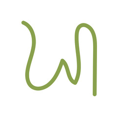 Green squiggle lines abstract 