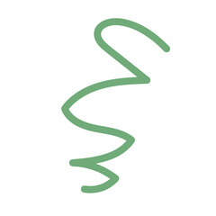 Green squiggle lines abstract 