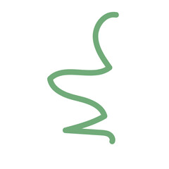 Green squiggle lines abstract 
