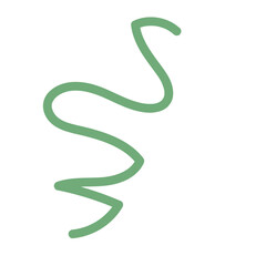 Green squiggle lines abstract 