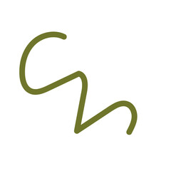 Green squiggle lines abstract 