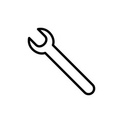 wrench icon vector isolated on white background. Wrench vector icon. Spanner symbol