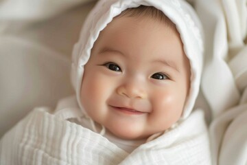 Baby smiling portrait