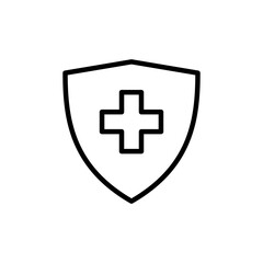Obraz premium Health insurance icon vector isolated on white background. Insurance health document icon