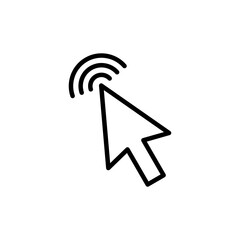 Click icon vector isolated on white background. Cursor icon. Computer mouse click cursor black arrow icons. pointer arrow