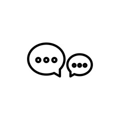 Chat icon vector isolated on white background. Chat vector icon. Speech bubble. message. contact us