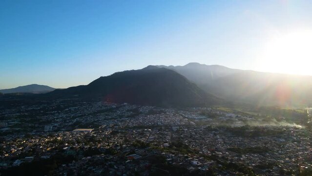 Sunset behind San Juan Hill, Tepic, Nayarit, Mexico