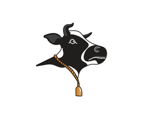 Head cow icon design illustration