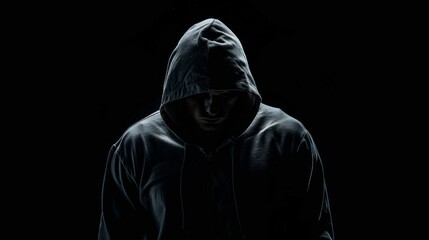 Anonymous computer hacker, no face