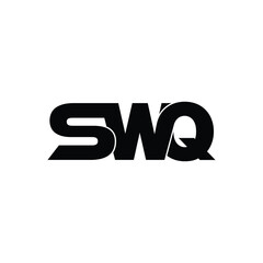 SWQ letter monogram logo design vector