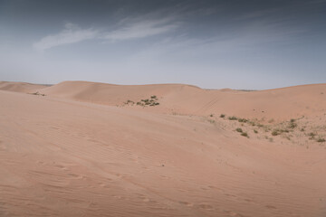 Fototapeta na wymiar Badain Jaran Desert, largest desert in China, located in Inner Mongolia, China