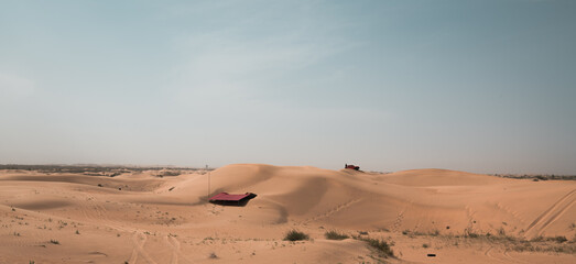 Big dune and the sand texture at the foreground, Inner Mongolia, China