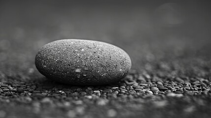 A Collection of Smooth Monochrome Pebbles Arranged Neatly on a Dark Textured Surface