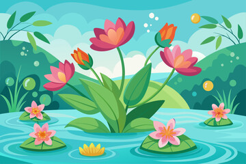 Charming floral background
