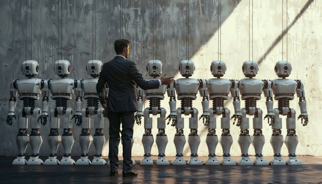 human controling team of AI agents, AI workforce