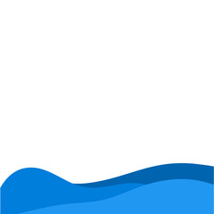 Blue Wave Shaped Page Border