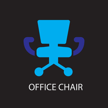 sOffice chair vector image with black background