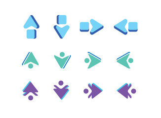 Cursor icon set facing various directions in one pack