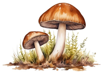 PNG Mushroom fungus agaric plant - obrazy, fototapety, plakaty