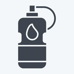 Icon Water Bottle. related to Football symbol. glyph style. simple design illustration