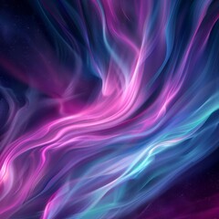 Obraz premium Magenta Cyan Northern Lights Aurora