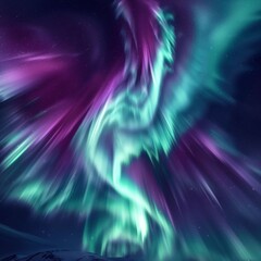 Magenta Cyan Northern Lights Aurora