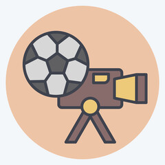 Icon Live. related to Football symbol. color mate style. simple design illustration
