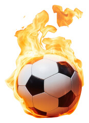 Fototapeta premium PNG Football sports fire burning