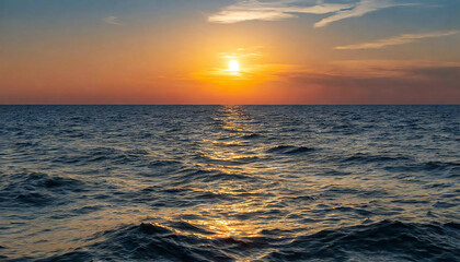 Obraz premium The sea with a beautiful sunset. sunset. Sunset.
