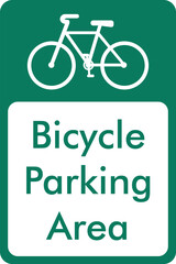 bicycle parking area sign bike parking rack