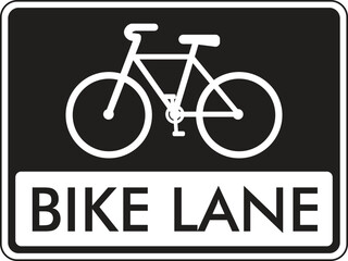 bike lane sign bicycle and pedestrian area