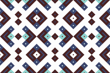 Ikat Seamless Pattern Embroidery Background. Ikat Vector Geometric Ethnic Oriental Pattern traditional.aztec Style Abstract Vector illustration.design for Texture,fabric,clothing,wrapping,sarong.