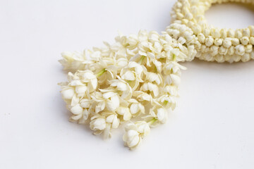 Thai white jasmine flower garland