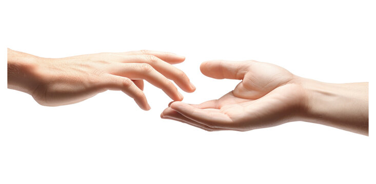 PNG Helping hands finger white background togetherness