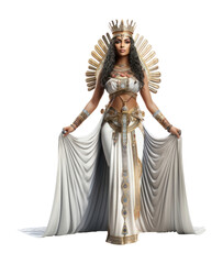 Obraz premium PNG Egyptian Goddess adult white background elegance