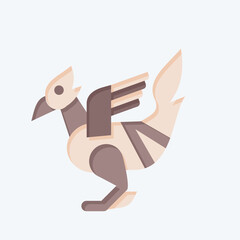 Icon Bird Statues. related to Cambodia symbol. flat style. simple design editable. simple illustration