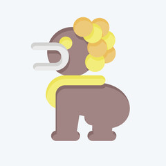 Icon Lion Statues. related to Cambodia symbol. flat style. simple design editable. simple illustration