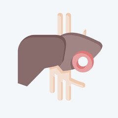Icon Liver. related to Body Ache symbol. flat style. simple design editable. simple illustration