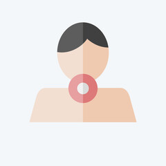 Icon Thyroid. related to Body Ache symbol. flat style. simple design editable. simple illustration