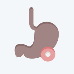 Icon Stomach. related to Body Ache symbol. flat style. simple design editable. simple illustration