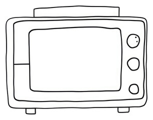 PNG Television sketch line white background